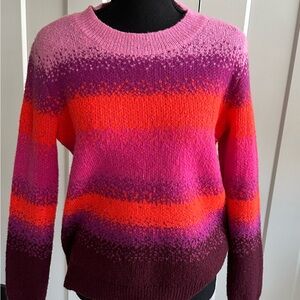 Candace Cameron Bure Vibrant Pink and Orange Sweater